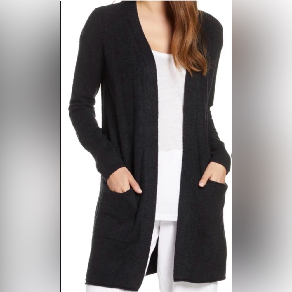 Barefoot Dreams Black CozyChic Lite Cardigan